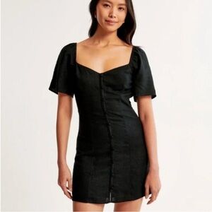 Abercrombie Linen Blend Button -down mini dress